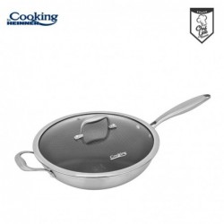 Tigaie wok inox+capac...